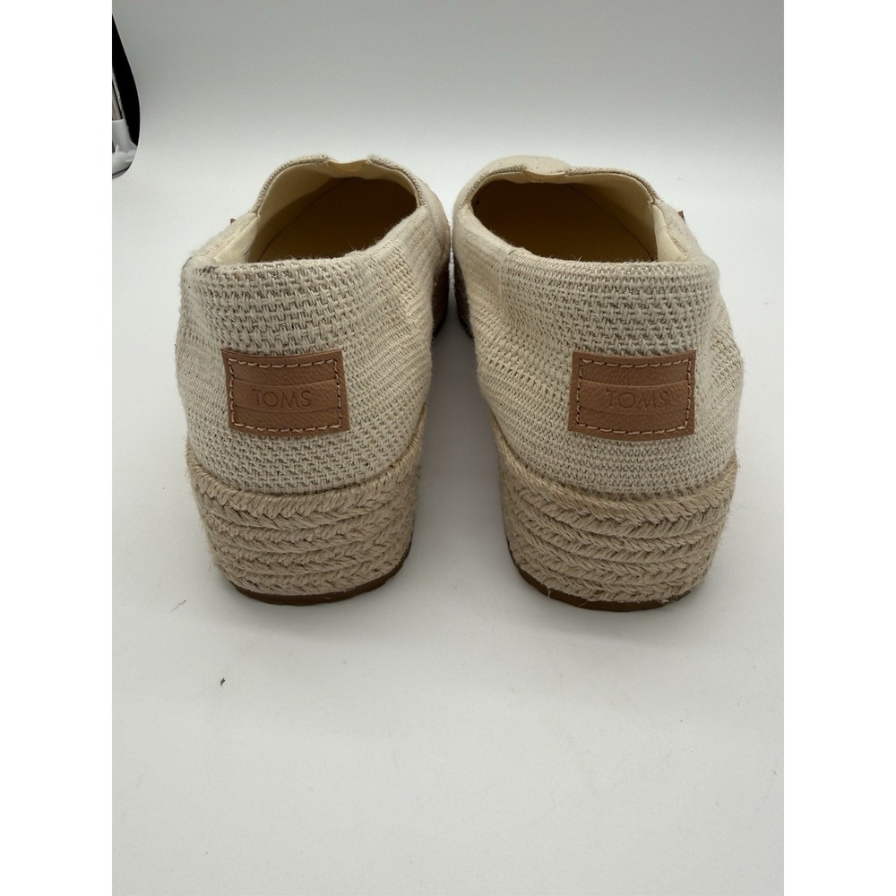 Toms Ladies Woven Canvas Espadrille Wedge Sandals Size 8.5 - Picture 5 of 10